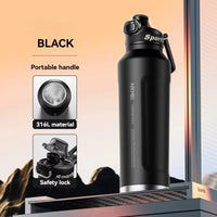 1L Insulated Water Bottle Stainless Steel Cold Hot Insulated Cup Vacuum Thermos Bottle Double Wall Flasks