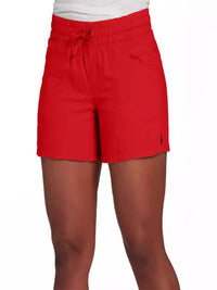 Women's High Waist Lace Up Shorts Casual Straight Pants Comfortable Monochromatic Summer New 2022