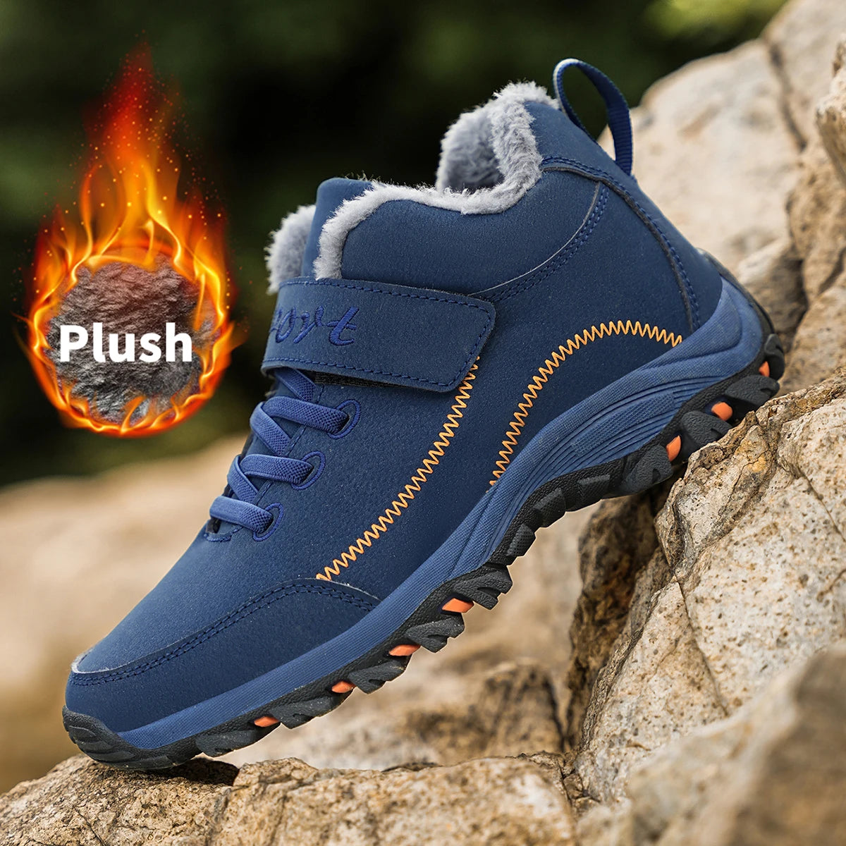 Women's winter velvet warm and thick mother's shoes snow boots sports and leisure middle-aged and elderly walking shoes anti sli