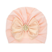 1 Pieces Children Print Baby Hat Kids Cap Newborn Girls Bowknot Diamond Photography Props Spring Autumn Beanie Infant Props