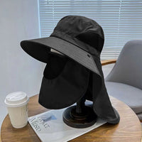 Outdoor Fishing Hat With Neck Flap Uv Protection Foldable Bucket Hats For Men Women Cycling Hiking Wide Brim Summer Sunshade Cap