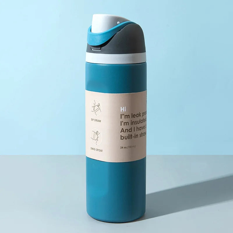 Hot-selling Stainless Steel Insulated Cups Large-capacity Portable Hand-held Sports Water Cups Car-mounted Handle Insulated Cups