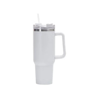 40oz Stainless Steel Car Cup Large Capacity Water Cup with Handle and Straw Double-walled Insulated Travel Mug Holiday Gifts