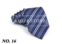 New Striped Tie Men's 8cm Ties Business New Year Gift Classical Necktie Office Accessories Men Costume Daily Wear Wedding Party