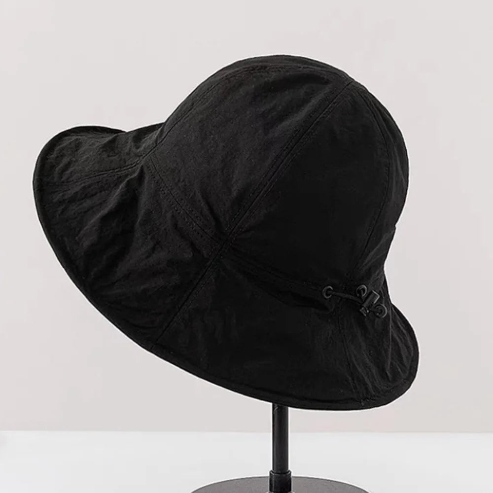 UPF 50+ Waterproof Foldable Bucket Hat UV Protection Sunscreen Fishing Hat Adjustable Wide Brim Fisherman Cap Beach