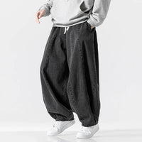 Men Harajuku Wide-leg Jeans Men Oversized Fashion Loose Cargo Denim Pants Male High Street Baggy Trousers Hip Hop Streetwear