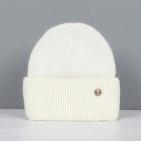 Winter Hats For Women Rabbit Fur Beanie Hat Woman Knitted Skullies Beanies Solid Wool Soft Autumn Winter Cashmere Caps Bonnet