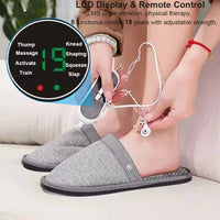 EMS Foot Massager Slippers Electric Feet Massage Shoes with Remote Control Pulse Muscle Stimulator Foot Massager to Relieve Pain