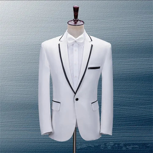 New Men Luxury Patchwork Suit Single Button Flower Jacket Fashion Singer Host Pianist Stage Performance Blazers Coats