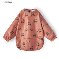 New Baby Bib with Pocket for Feeding Accessories Bibs for Children Waterproof Long Sleeve Bibs Aprons with Long Sleeve