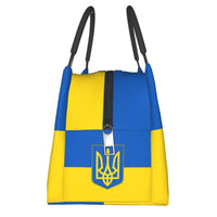 Flag Of Ukraine Insulated Lunch Bag for Women Waterproof Patriotic Thermal Cooler Lunch Tote Office Picnic Travel Shoulder Bag
