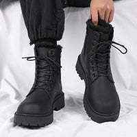 Boots Men British Wind Locomotive Tooling Boots High-top Leather Boot Couple Outdoors Cowboy Motorcycle Boots Shoes Man2025