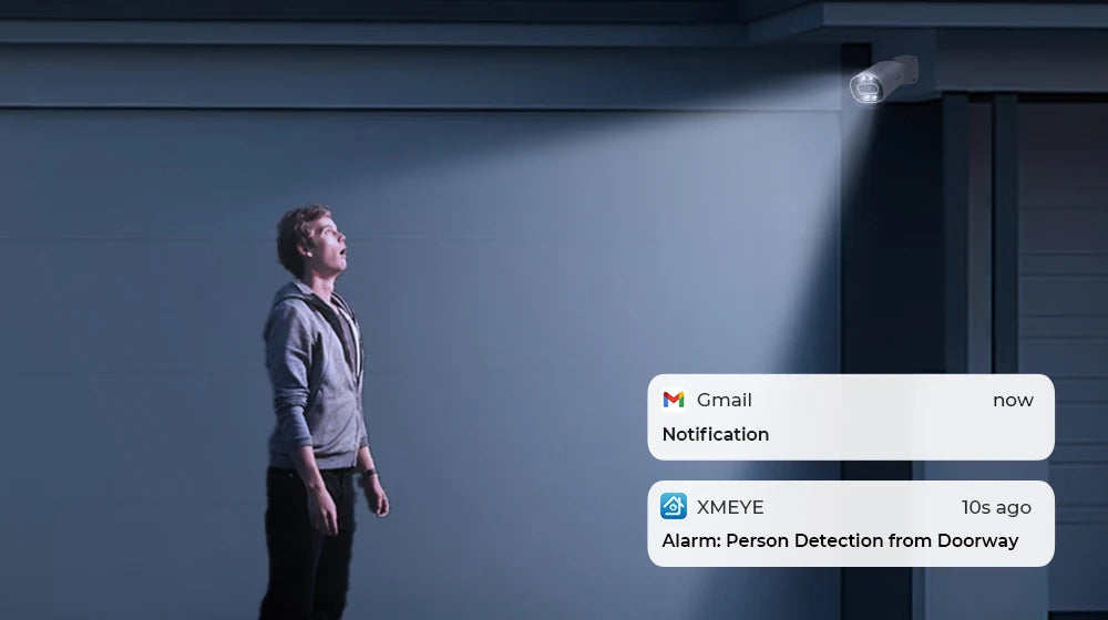 H.View 4K 5Mp 8Mp poe Cctv Security Camera System Home Video Surveillance Kit 8Ch Nvr Audio Outdoor Ip Camera xmeye app