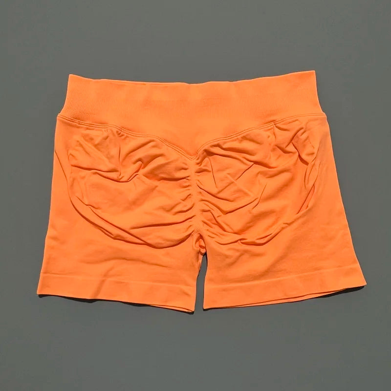 Gym Shorts Women Fitness Sports Biker Shorts High Waist And Waist Tightening Yoga Shorts Workout Scrunch Butt Seamless Leggings