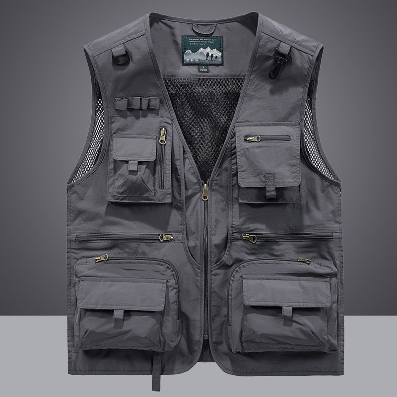 Summer Men Unloading Tactical Vest Coat Casual Men's