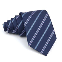 New Striped Tie Men's 8cm Ties Business New Year Gift Classical Necktie Office Accessories Men Costume Daily Wear Wedding Party