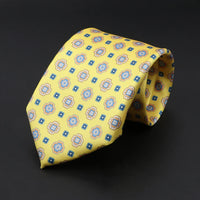 New High Quality Soft Silk Ties 51Colors Fashion 7.5cm Geometric Pattern Necktie For Men Wedding Business Meeting Suit Gravata