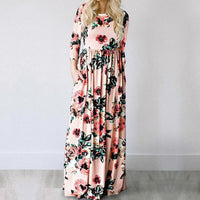 Summer Maxi Dress Women 2022 Pink Floral Print Boho Beach Dress Ladies Evening Party Long Dress Sundress Vestidos de festa 3XL