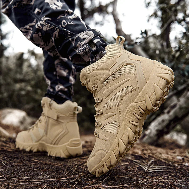 Men High Top Boots Outdoor Hiking Boots Desert Boots Outdoor Work Safty Shoes Boots Ankle Shoes Men's Sneakers