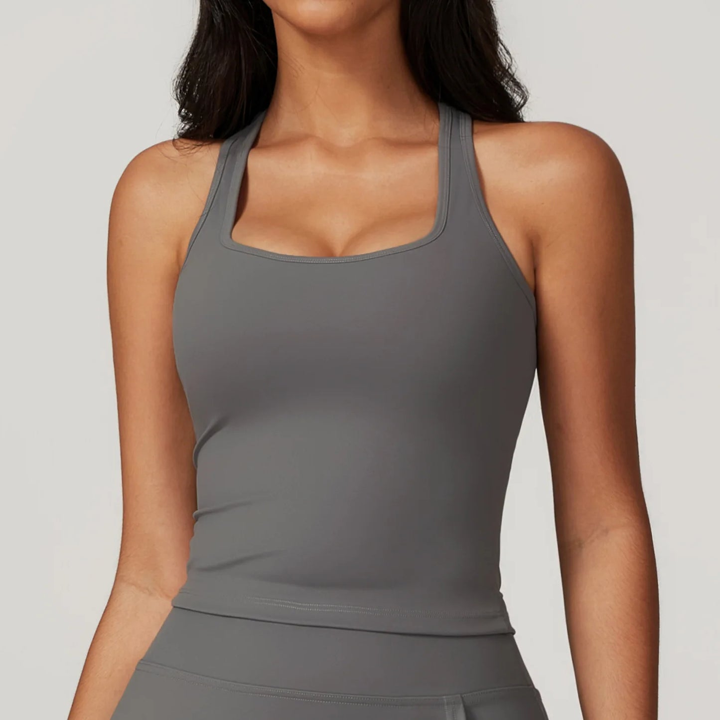 Hearuisavy Summer Shockproof Yoga Vest Running Gym Tank Top Women Fitness Quick-Dry Workout Vest Female Sports Sleeveless Top