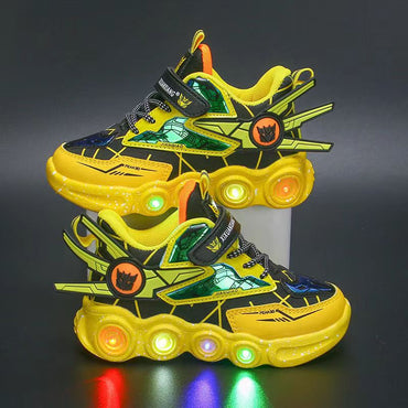 Luminous Sports Shoes With Lights Children's Casual Shoes Retro Flashing Walking Shoe Baby Girls Boys Toddler Shoes Kid Sneakers