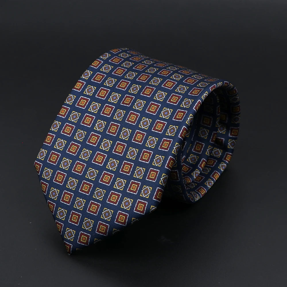 Fashion Men's 7.5cm Silk Tie Super Soft Bohemian Style Dot Chic Novelty Red Blue Necktie Suit Shirt Luxury Banquet Accessories