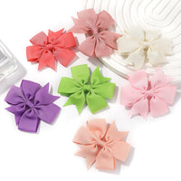 20/40Pcs Sweet Random Candy Color Bow Hair Clip Set for Baby Girls Cute Ribbon Hairpin Kids Headwear Kids Hair Accessories Gifts