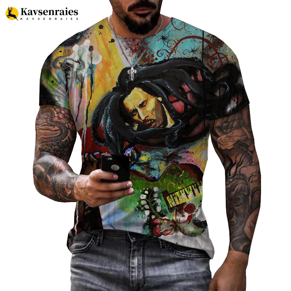 Bob Marley 3D Print T Shirt Men Women Fashion Casual Funny Shirt Harajuku Streetwear Cool Tops