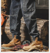 2025 New Casual Jeans for Men - Loose Fit Straight Leg Multi-Pocket Cargo Pants