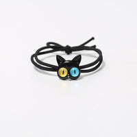 2023 New Cute Green Monster Rings Women Fashion Sweet Two Color Cat Eyes Open Couple Ring