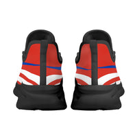 Andean Deer Vulture National Emblem Print Sneakers Chilean Flag Design Lace-Up Flat Shoes Student Casual Platform Mesh Shoes