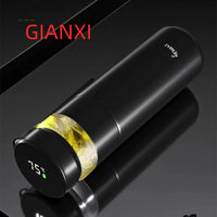 GIANXI Portable 500ML Black Water Bottle Home Stainless Steel Thermos Bottle Drink Items Vacuum Flasks Filterate Coffee Cup