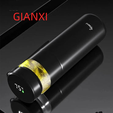 GIANXI Portable 500ML Black Water Bottle Home Stainless Steel Thermos Bottle Drink Items Vacuum Flasks Filterate Coffee Cup