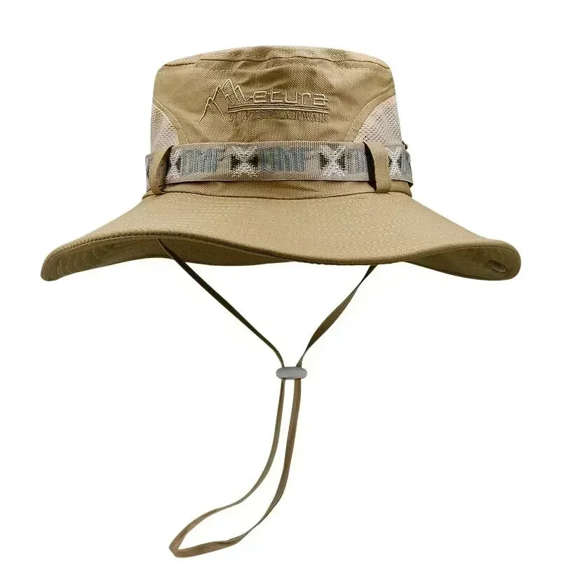 New Sun Hats for Men Outdoor Fishing Cap Wide Brim Anti-UV Protection Women Bucket Hat Summer Hiking Fisherman Caps