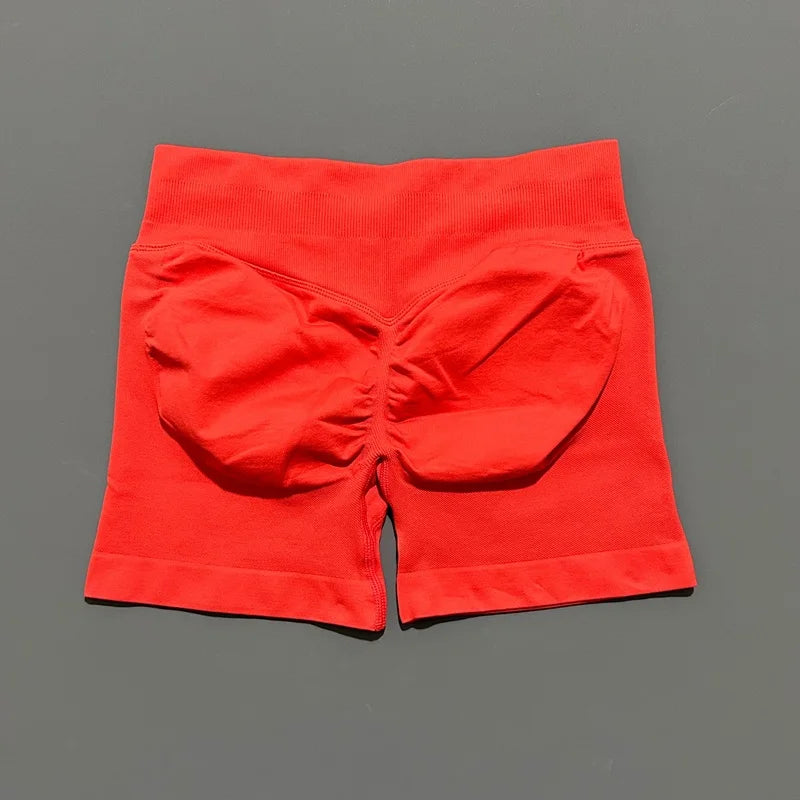 Gym Shorts Women Fitness Sports Biker Shorts High Waist And Waist Tightening Yoga Shorts Workout Scrunch Butt Seamless Leggings