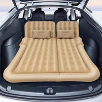 Universal Foldable Inflatable Bed Portable Inflatable Mattress Set Car Back Seat Sleeping Flocking Air Bed Cushion w/Pump+Pillow