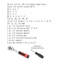 Socket Game 46 Pieces 1/4 Allen Wrench Turnstile