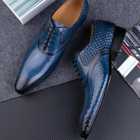 Factory Wholesale Men Leather Shoes Luxury Dress Office Wedding Party Suits Matching Footwear Handmade Fashion Business Man shoe