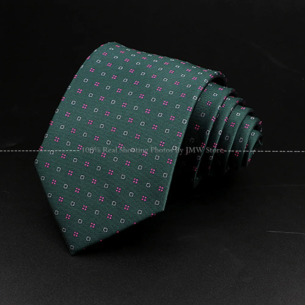 New Design Wedding Men Tie Green Solid Striped Paisley Flower Neckties Men Business Dropshipping Groom Collar Accessories Gift