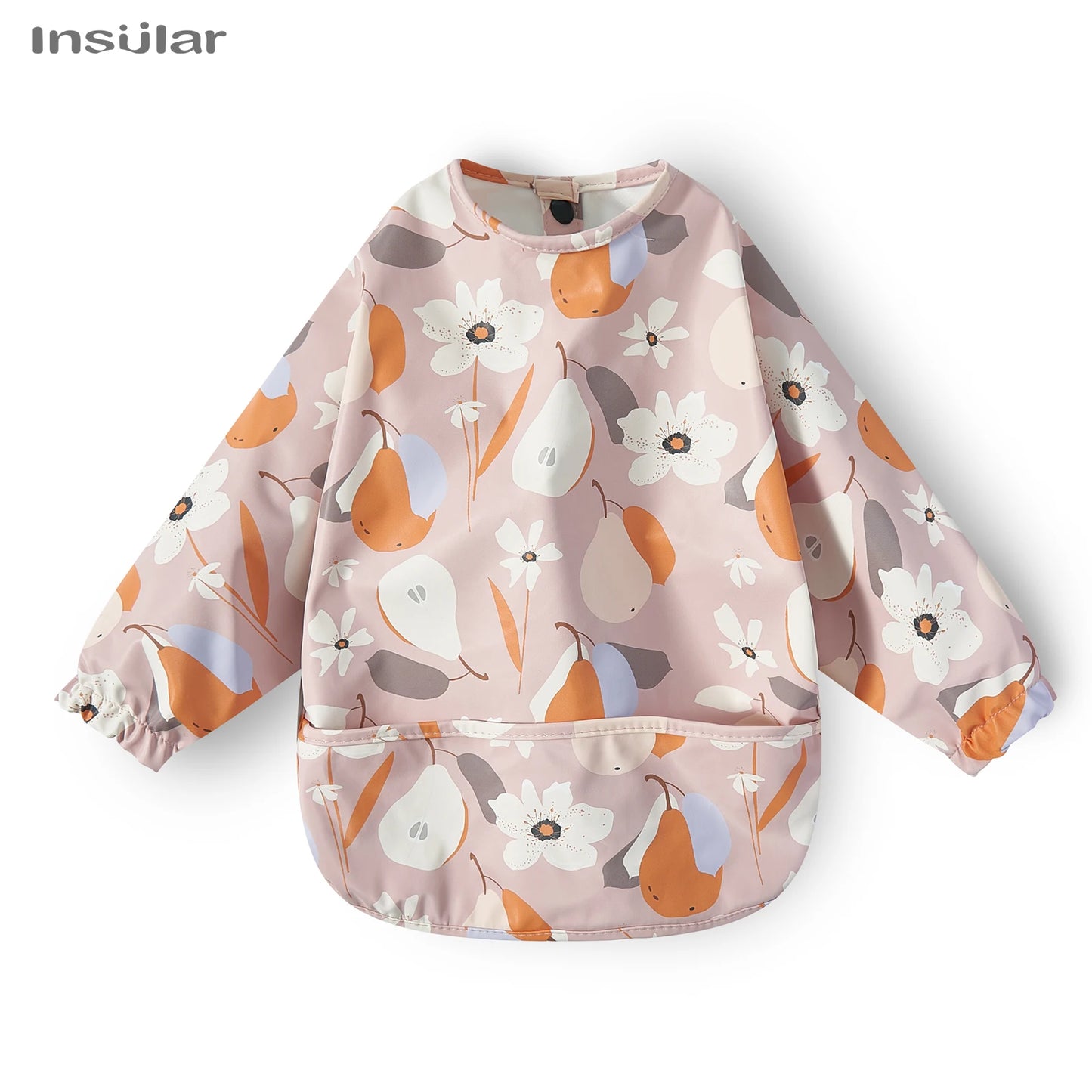 New Baby Bib with Pocket for Feeding Accessories Bibs for Children Waterproof Long Sleeve Bibs Aprons with Long Sleeve