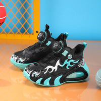 A pair of children's four-season leather high-top basketball shoes, wear-resistant basketball shoes, size 28-39，JT-2825