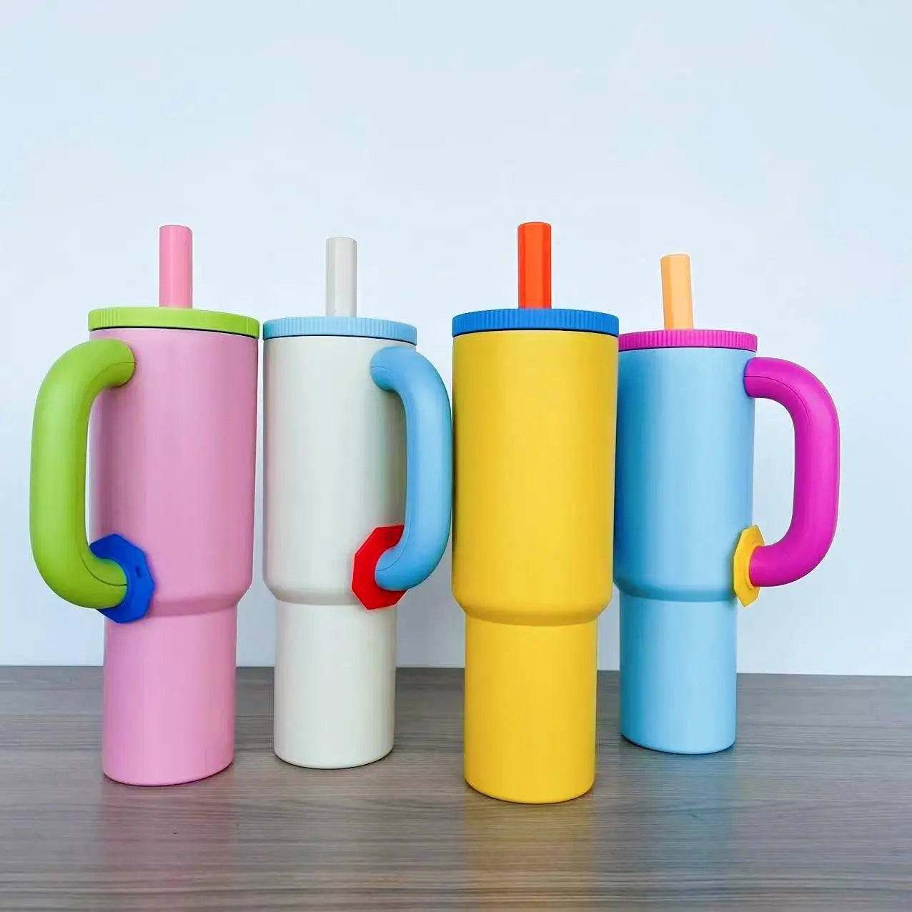 40oz stainless steel straw insulated cup 304 large capacity hot cup ice cup with handle elegant insulated coffee cup