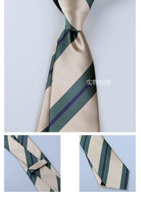 Men's Fashion Silk Tie 8cm Striped Novelty Necktie Blue Green Orange Color Ties For Men Floral Party Ties Wedding Business Gift