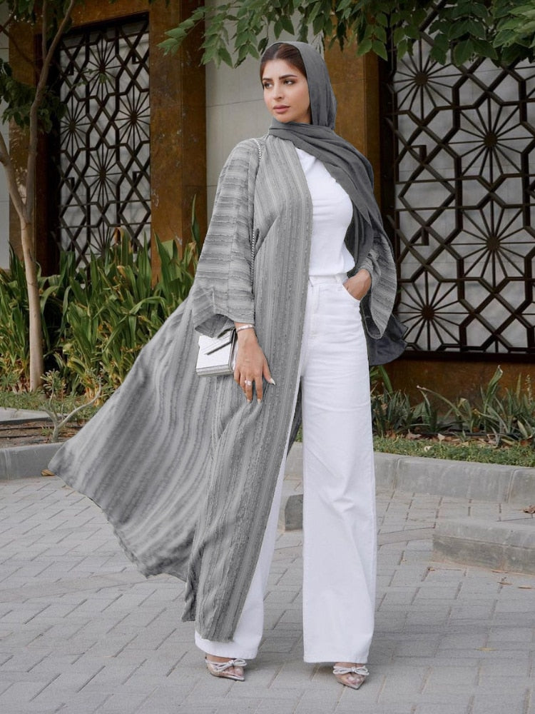 Dubai Muslim Dress Women Kaftan Kimono Jubah Long Robe Abaya Hijab Dresses Elegant Islamic Clothing Turkey Arabic Dress Abayas