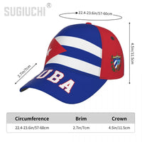 Unisex Cuba Flag Cuban Adult Baseball Cap Patriotic Hat for Baseball Soccer Fans Men Women