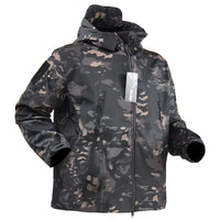 Winter Military Fleece Jacket Men Soft shell Tactical Waterproof US Army Camouflage Coat Airsoft Clothing Multicam Windbreakers