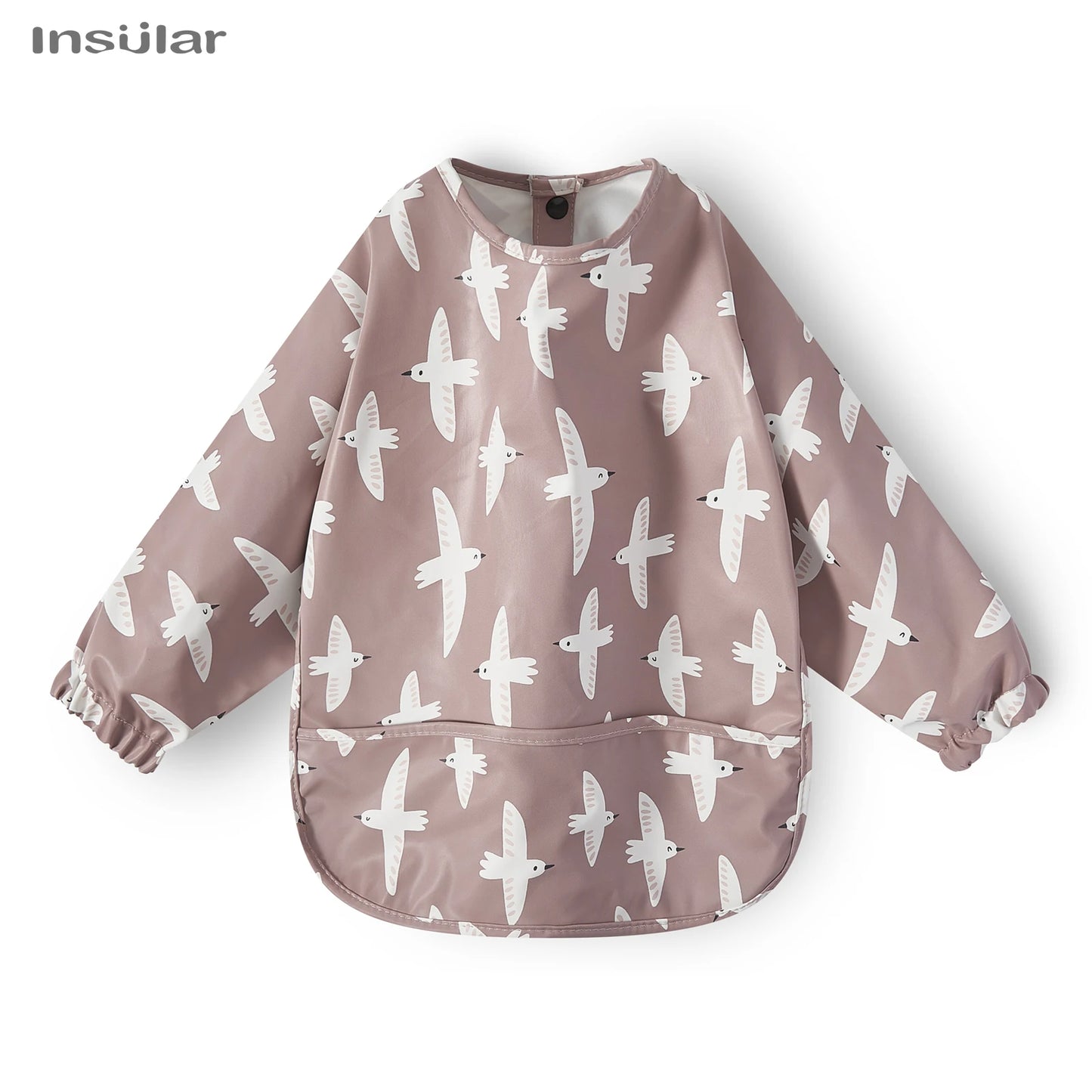 New Baby Bib with Pocket for Feeding Accessories Bibs for Children Waterproof Long Sleeve Bibs Aprons with Long Sleeve
