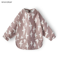 New Baby Bib with Pocket for Feeding Accessories Bibs for Children Waterproof Long Sleeve Bibs Aprons with Long Sleeve