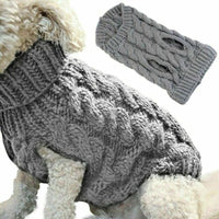 Winter Dog Clothes Chihuahua Soft Puppy Kitten Kitten High Collar Solid Color Design Sweater Fashion Clothing for Pet Dogs Cats