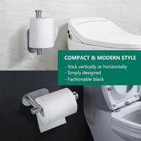 Self Adhesive Toilet Roll Paper Holder Wall Mount Bathroom Organizer Storage Stand No Punching Stainless Steel Towel Holder